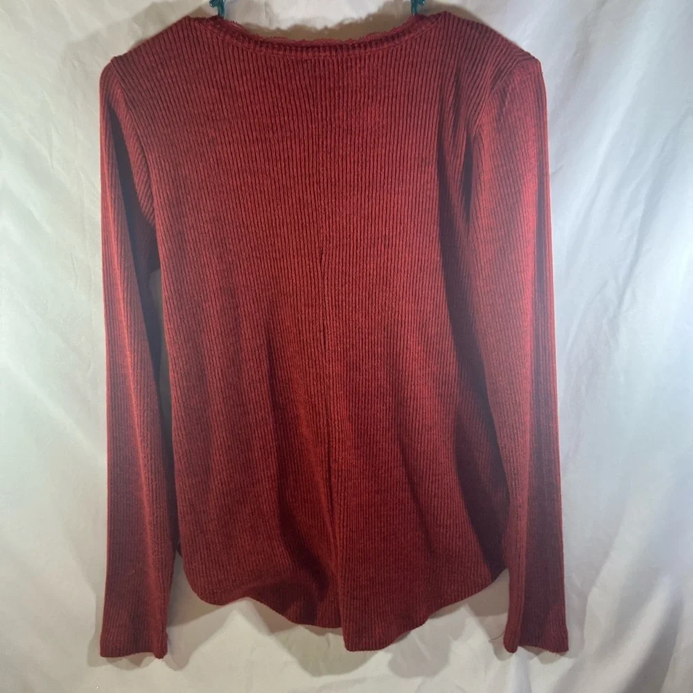 Maurices Deep Red Long Sleeve Top